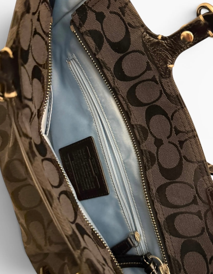 Coach Signature East West Shoulder Bag