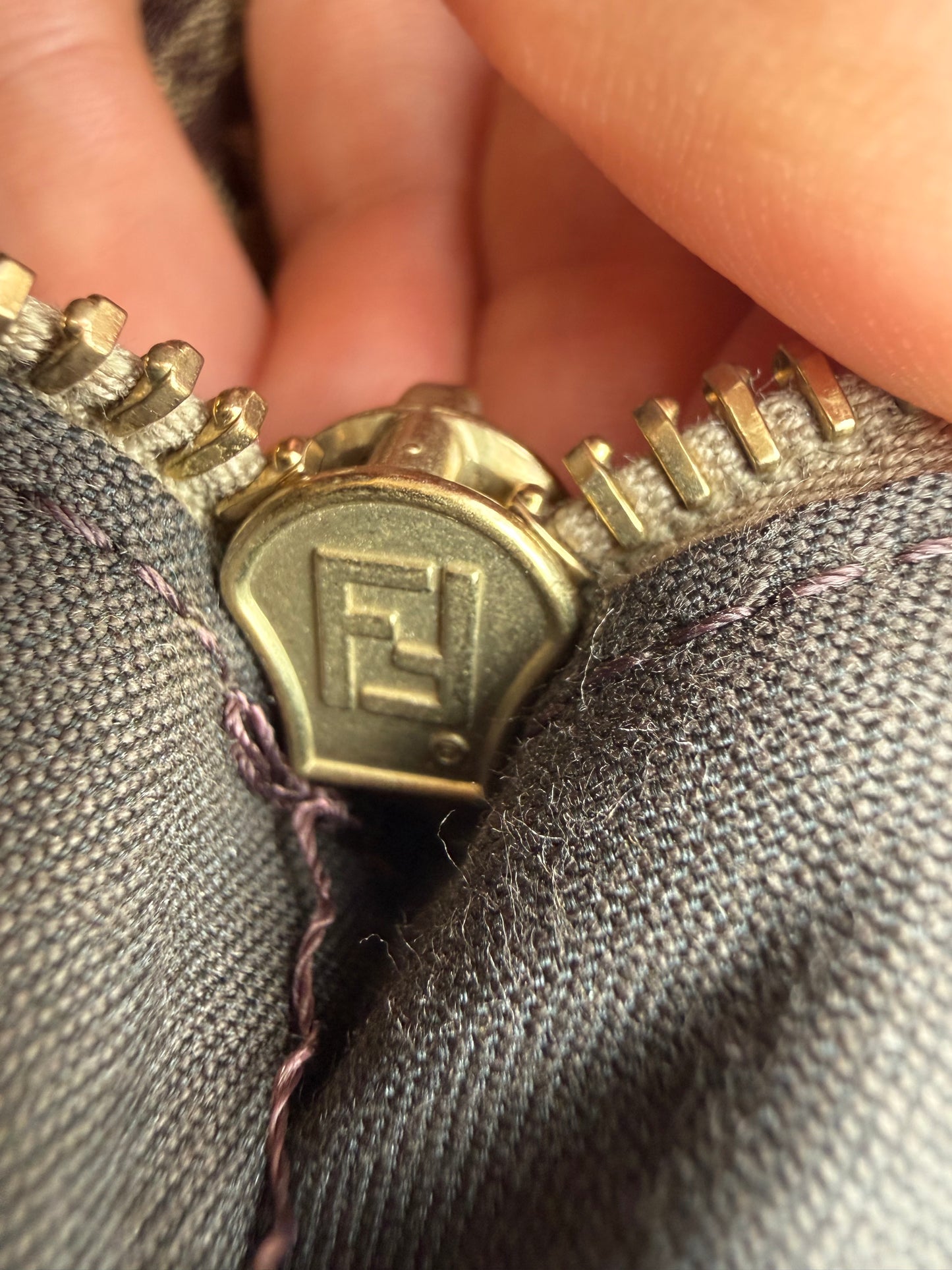 Vintage Fendi Zucchino FF Monogram Small Tote Bag