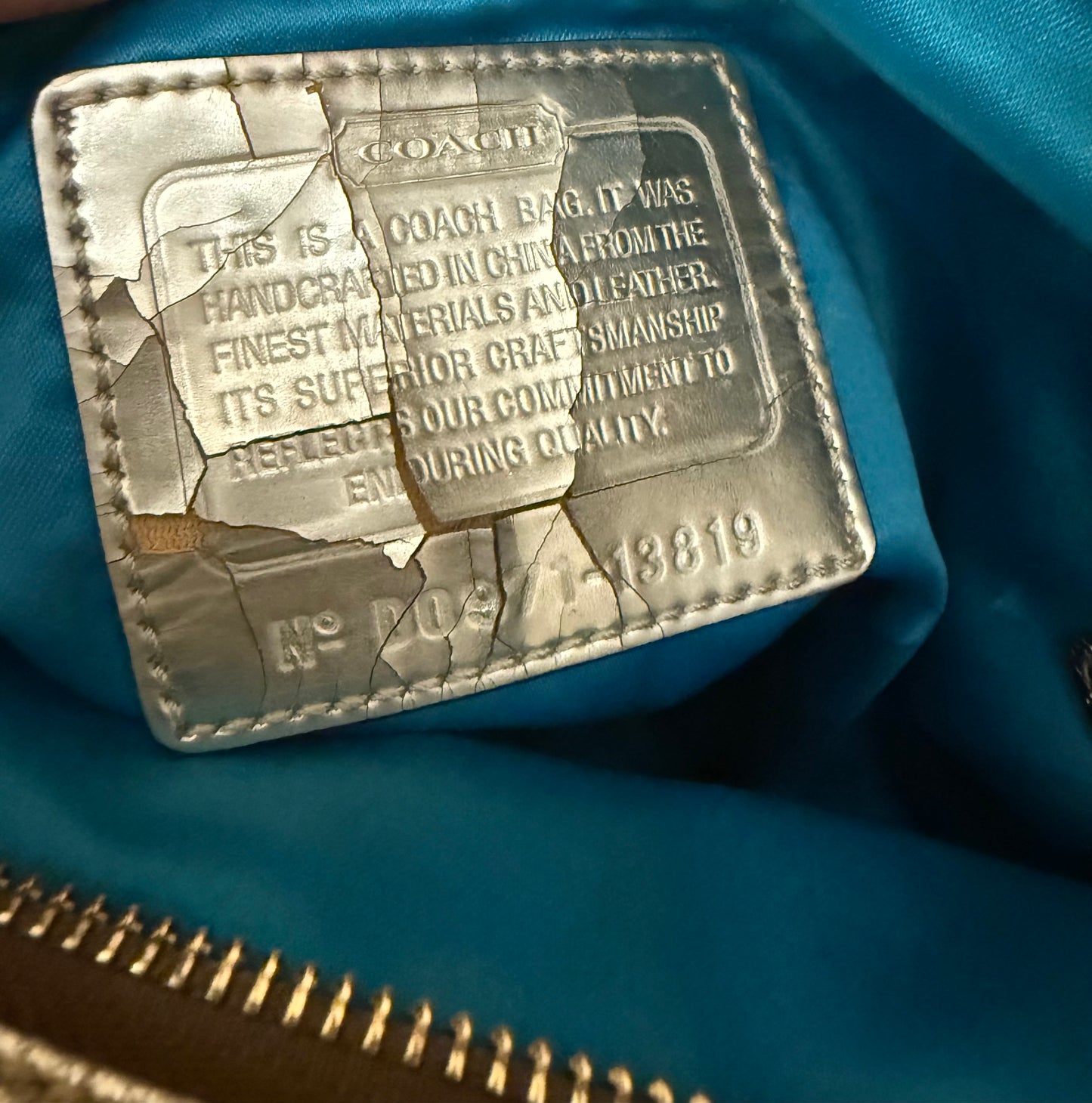 Coach Poppy Metallic Tote