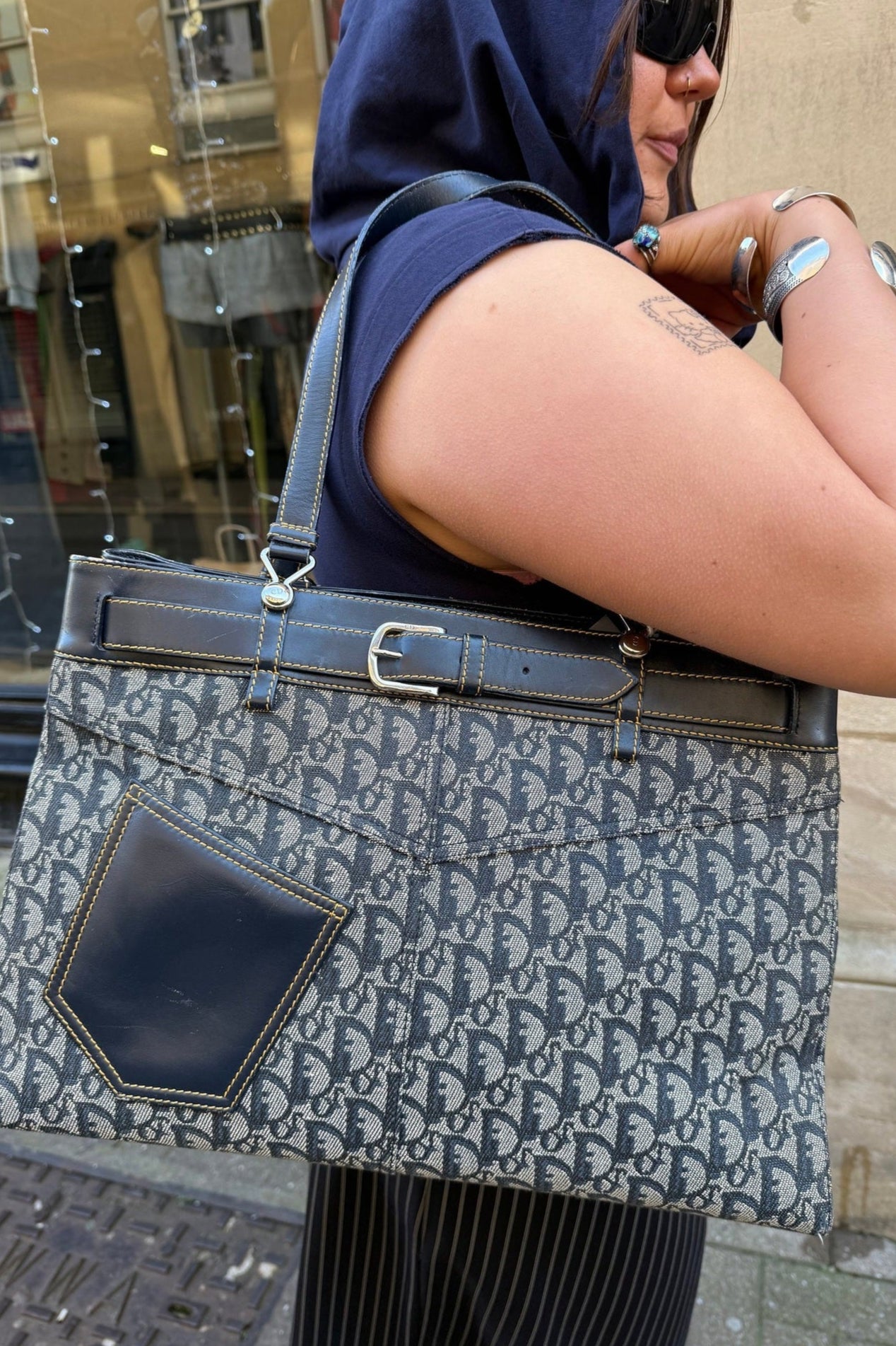 Christian Dior Rare Large Trotter Shoulder Bag