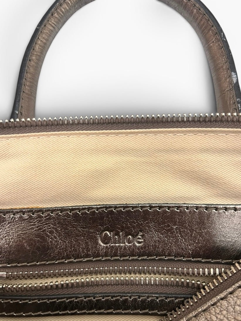 Chloe Denim Mini Boston