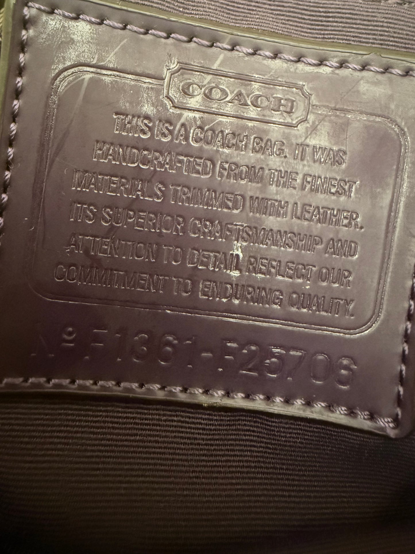 Coach Python Tote