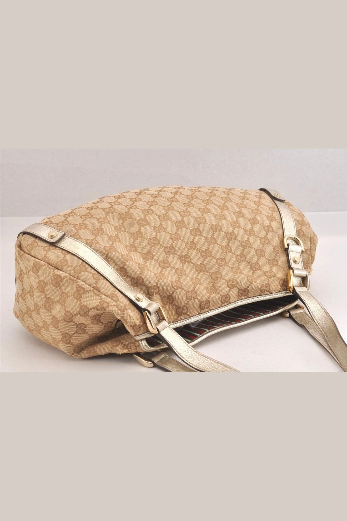 Gucci Abbey Leather & Canvas Shoulder Bag