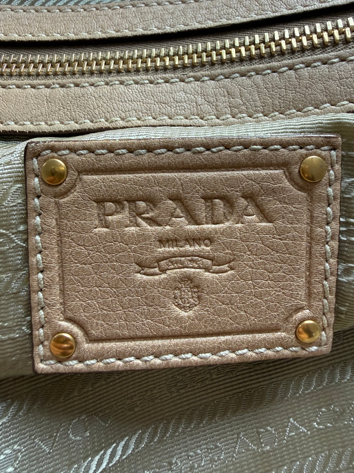 Prada Cervo Antik Deerskin Leather Shoulder Bag