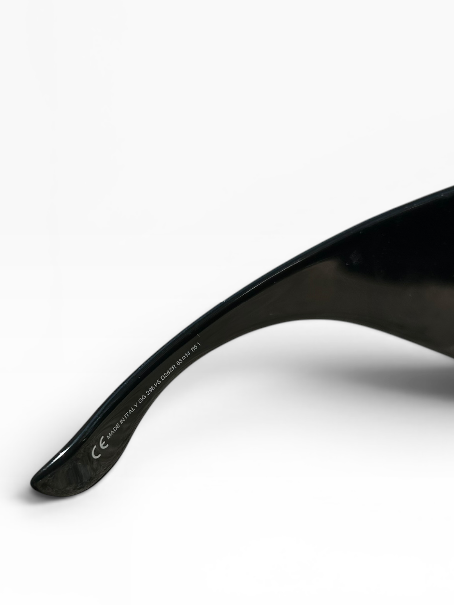 Gucci Black Visor Shield Sunglasses