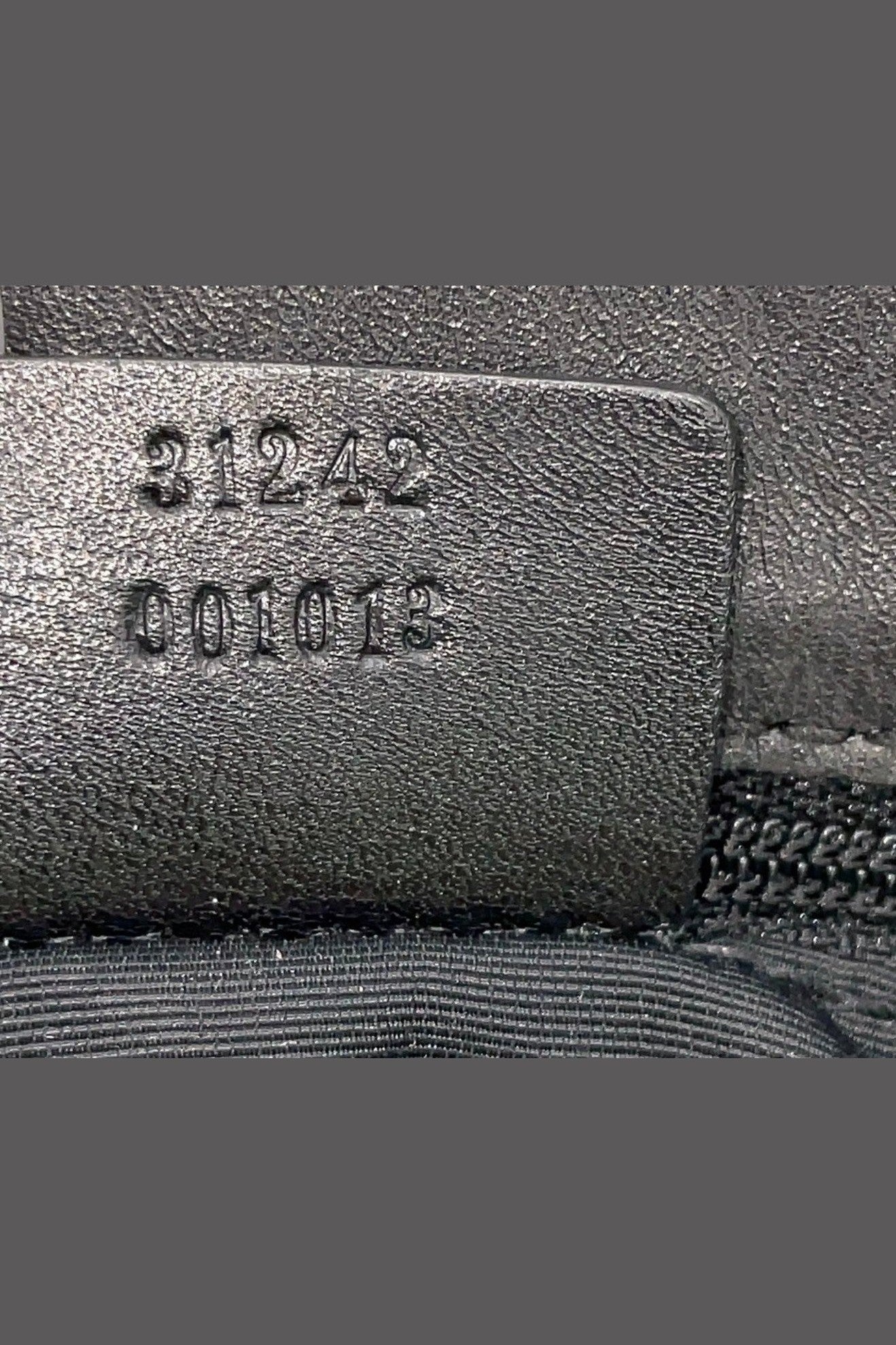 Gucci Leather & Canvas Grey & Black Shoulder Bag