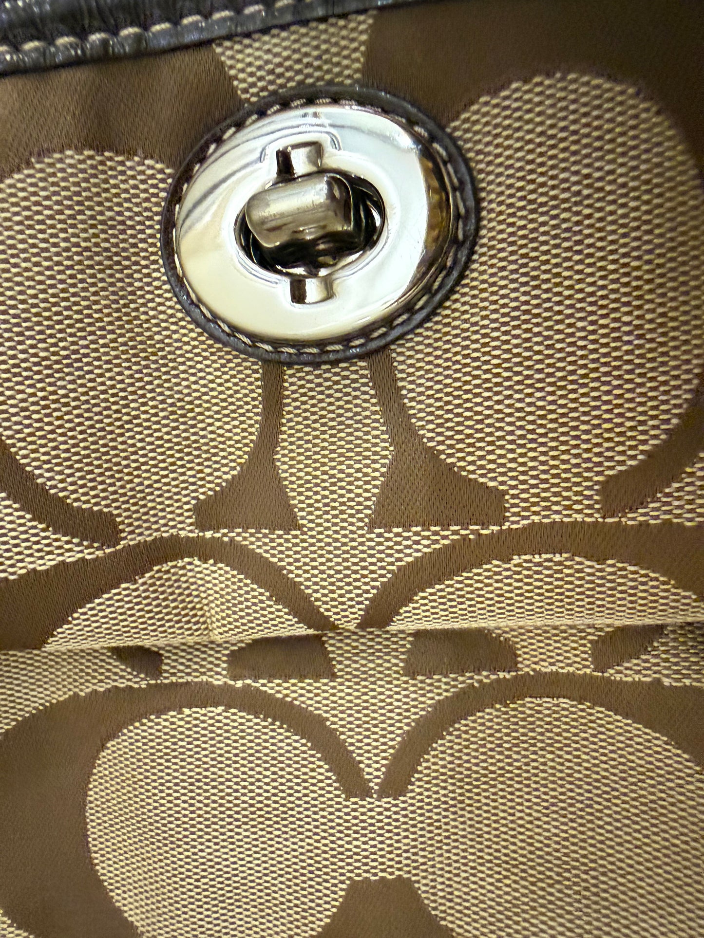 Coach Leah Signature Shoulder Bag