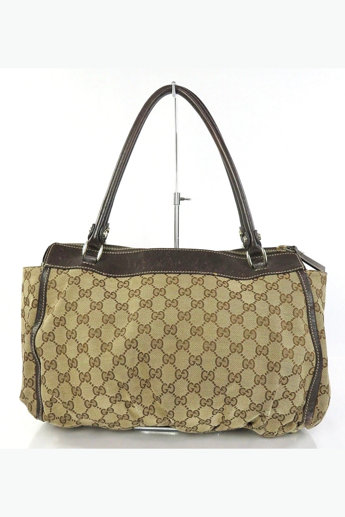 Gucci Abbey Leather & Canvas Shoulder Bag