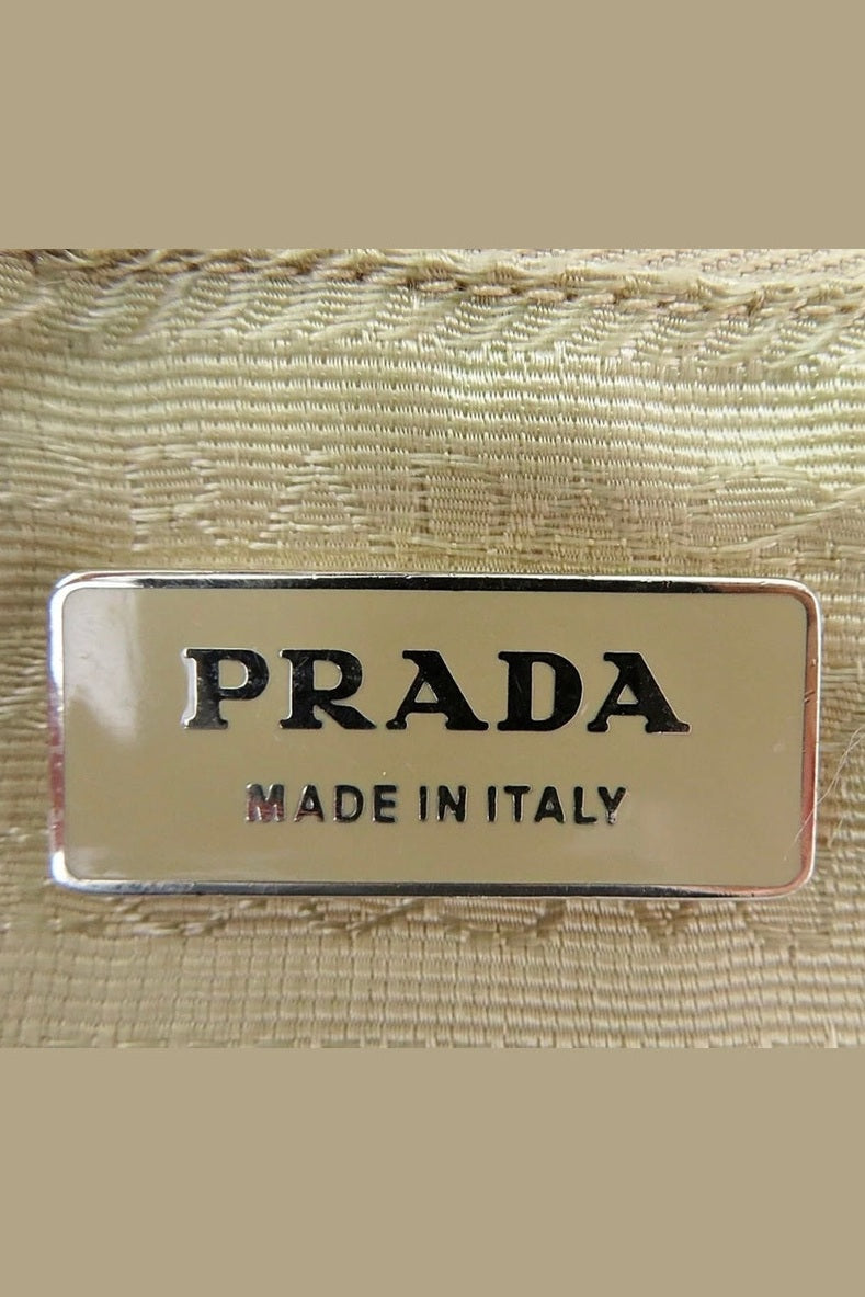 Prada Nylon & Leather Moon Large Shoulder Bag