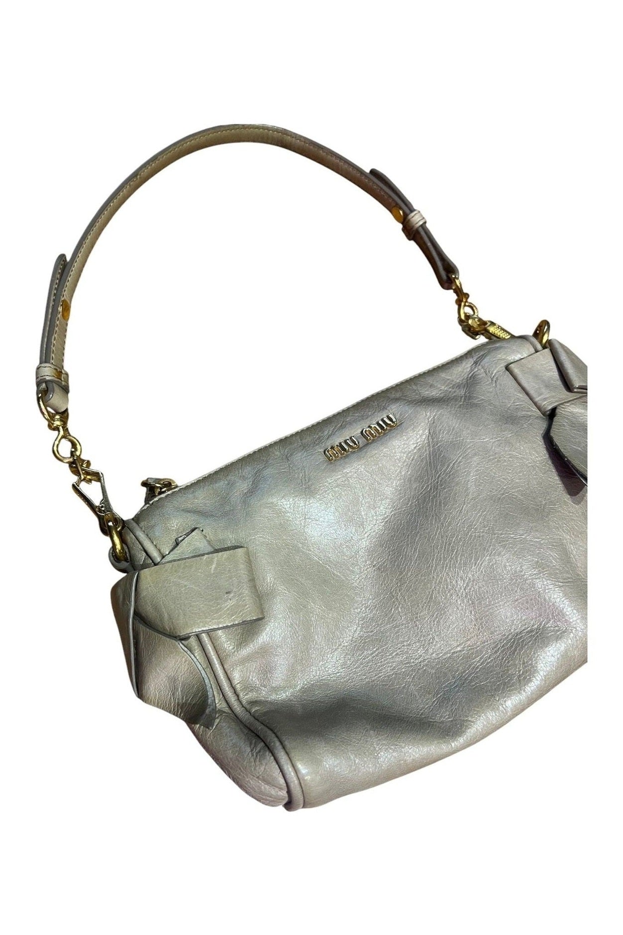MIU MIU Leather Ribbon Shoulder Bag
