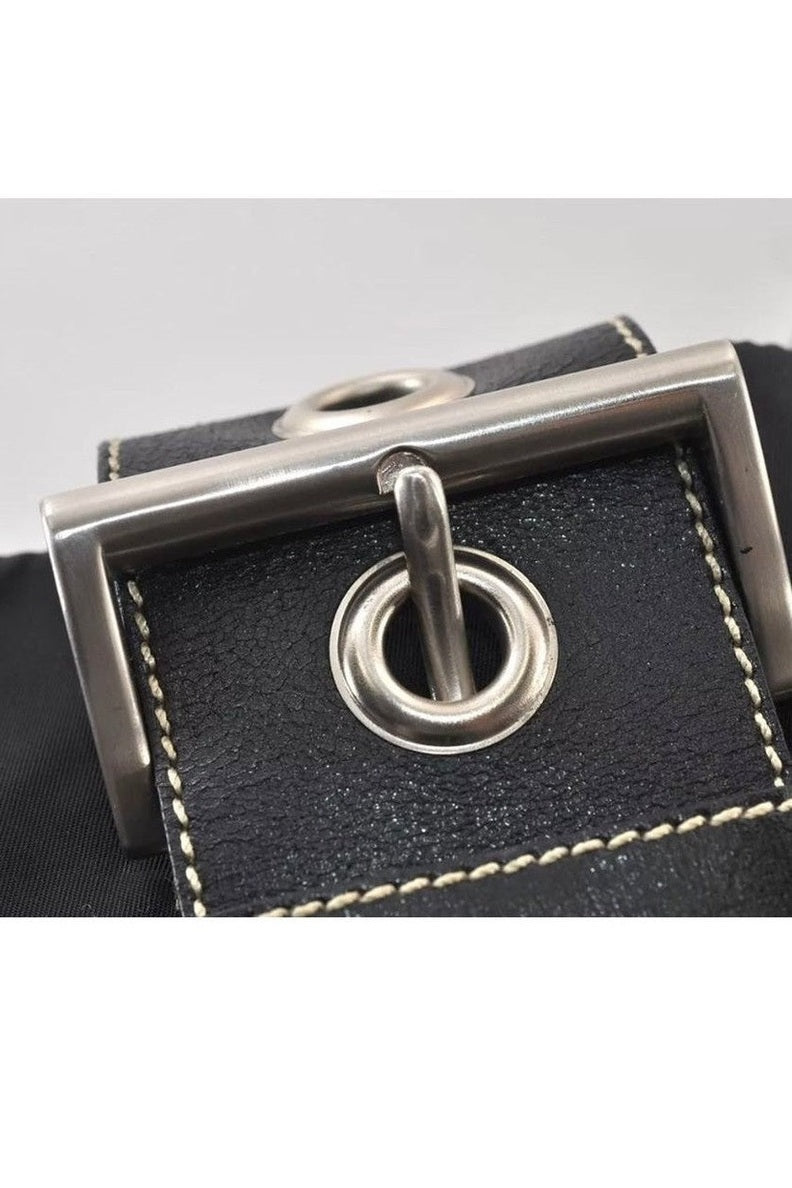 Prada Nylon & Leather Moon Large Shoulder Bag