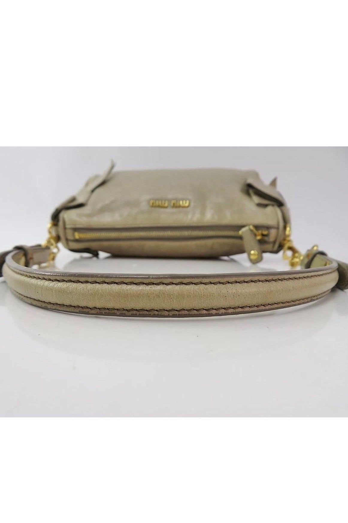 MIU MIU Leather Ribbon Shoulder Bag