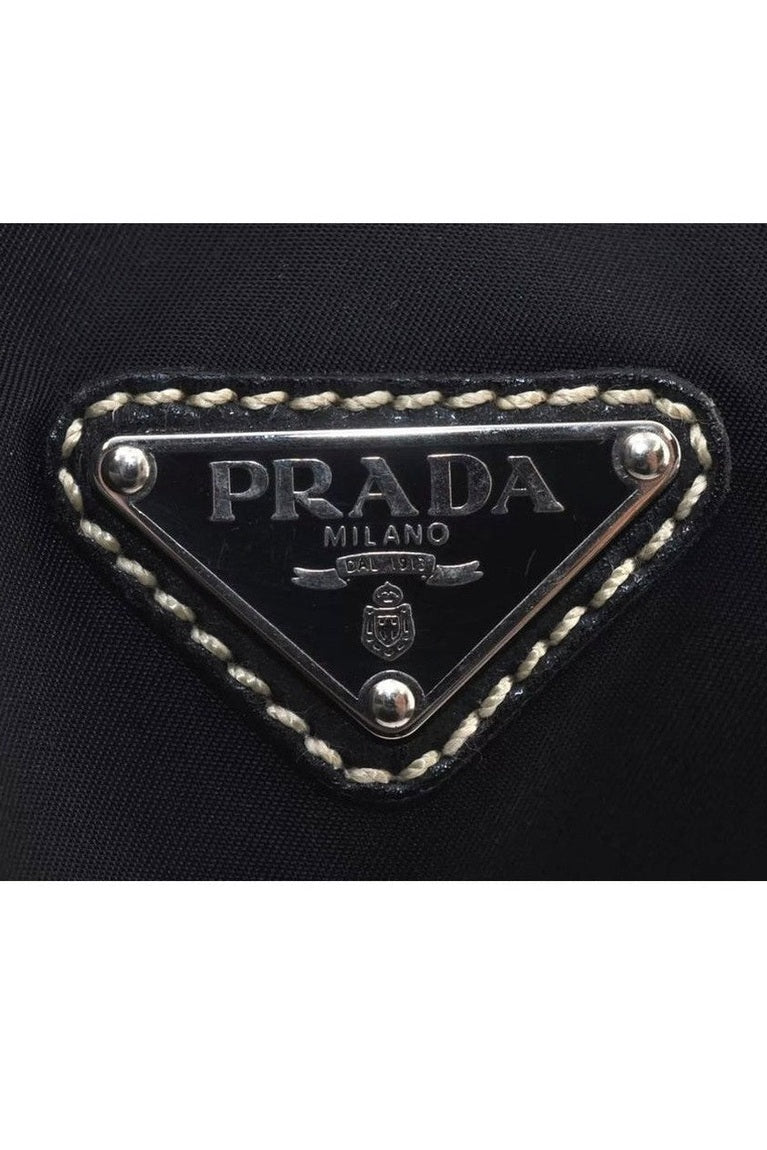Prada Nylon & Leather Moon Large Shoulder Bag