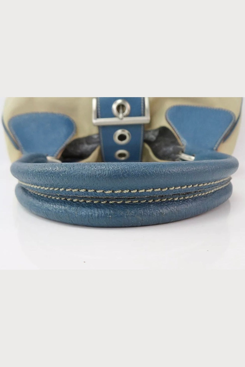 Prada Nylon & Leather Moon Large Shoulder Bag