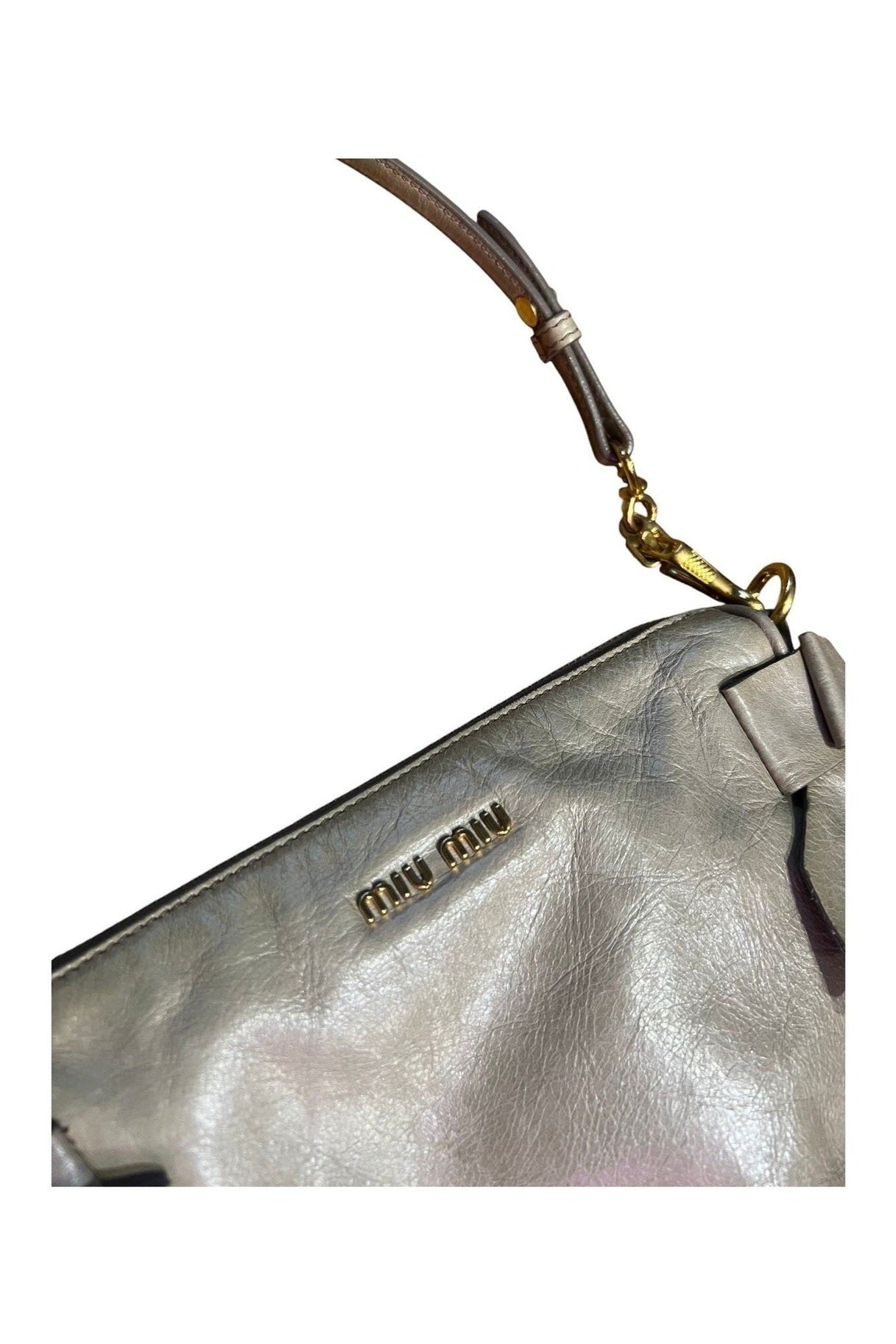 MIU MIU Leather Ribbon Shoulder Bag