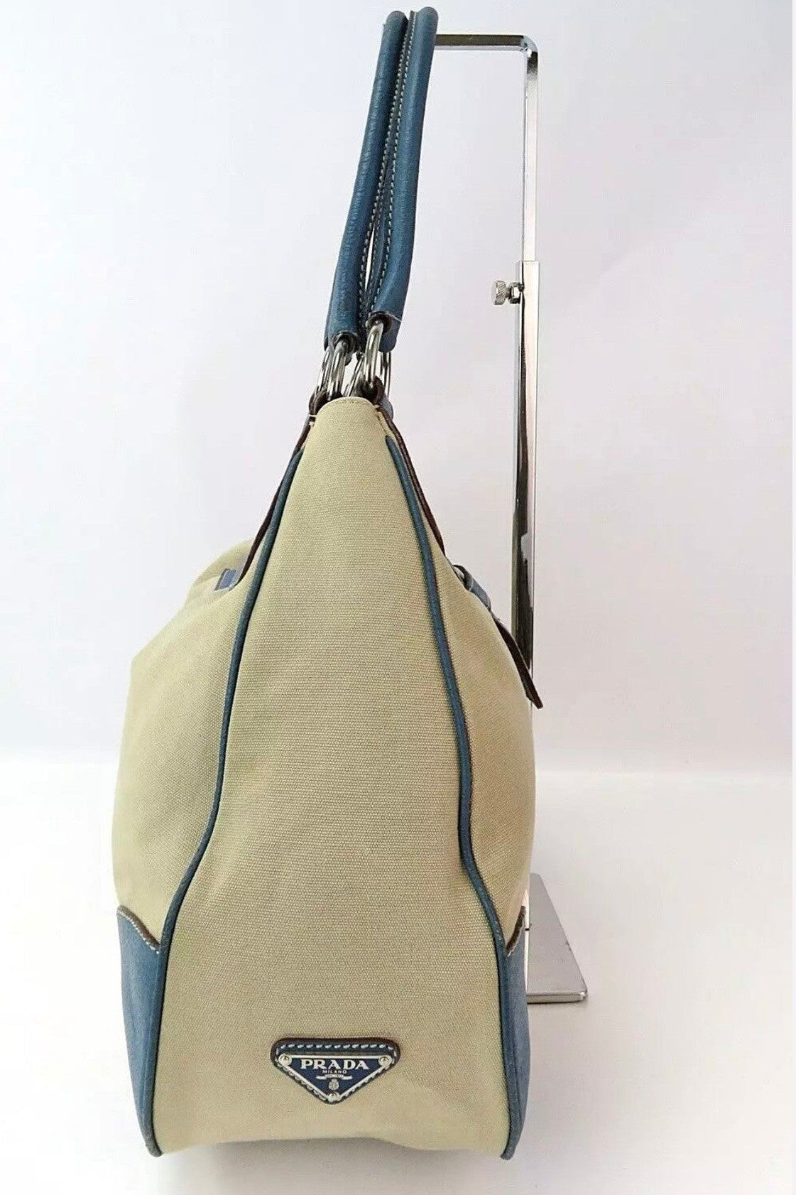 Prada Nylon & Leather Moon Large Shoulder Bag