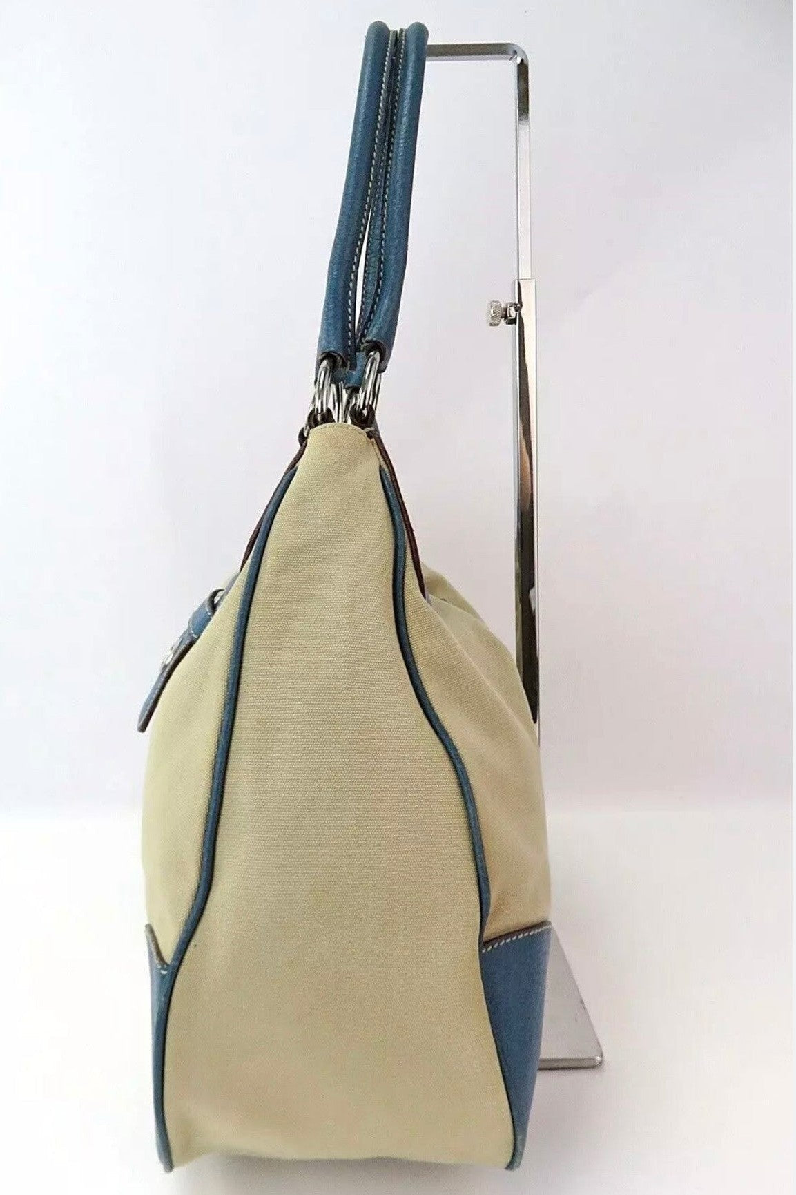 Prada Nylon & Leather Moon Large Shoulder Bag