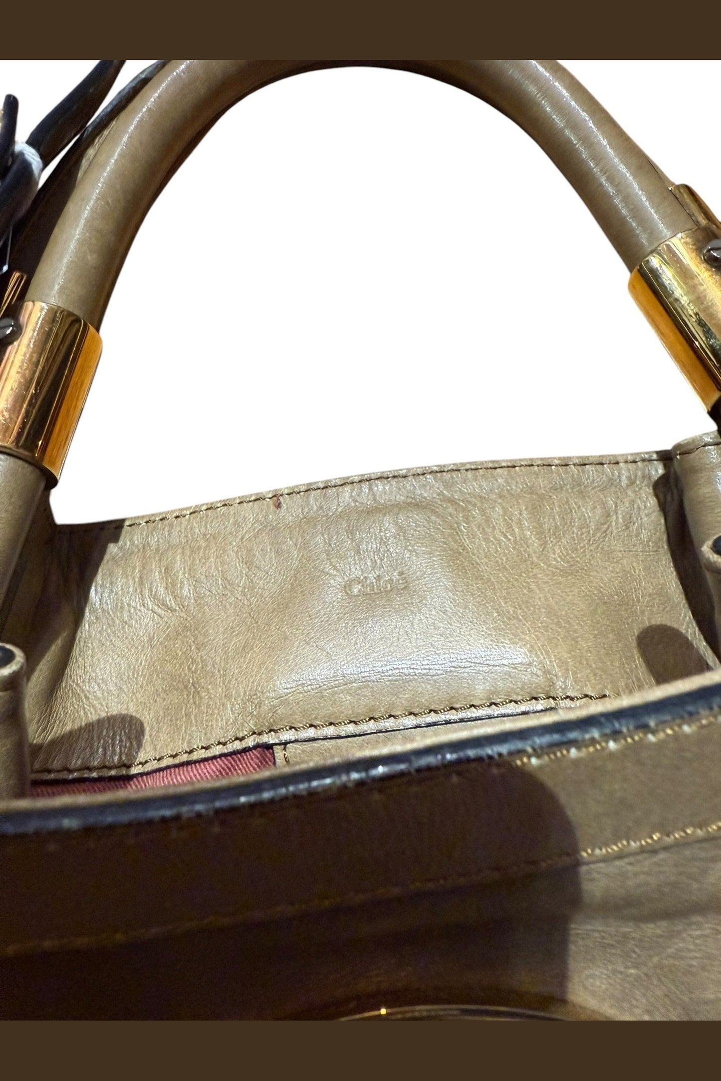 Chloe Beige Victoria 2-Way Handbag