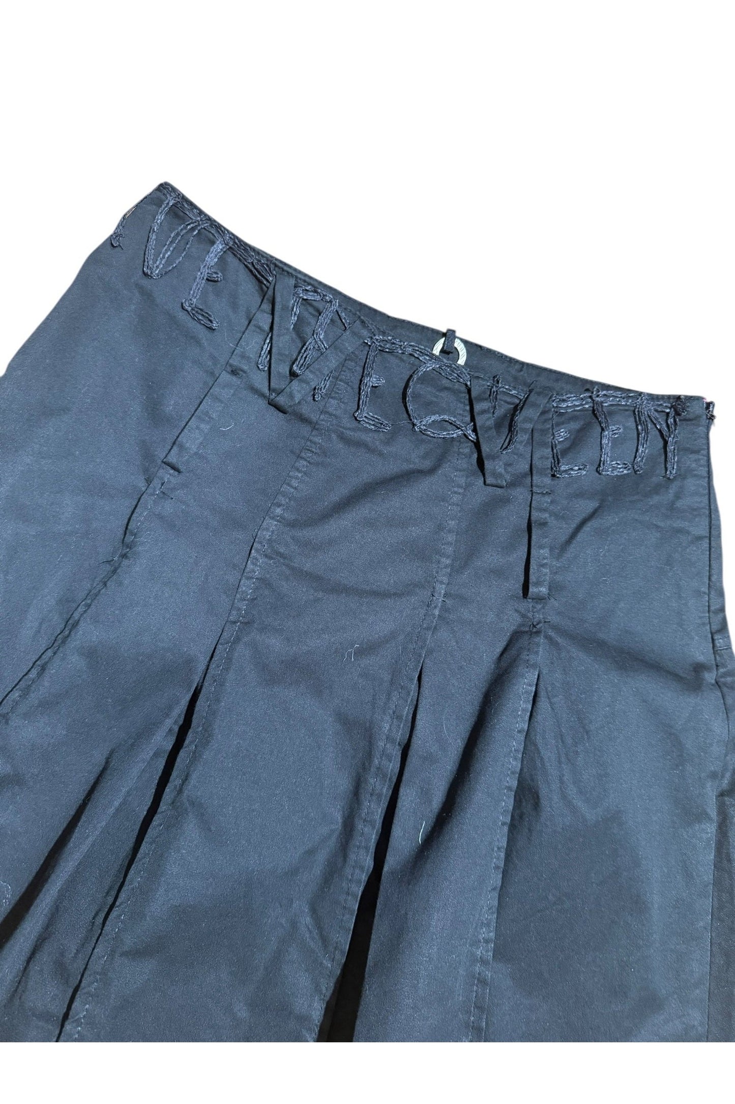 Save The Queen Black Embroidered Skirt