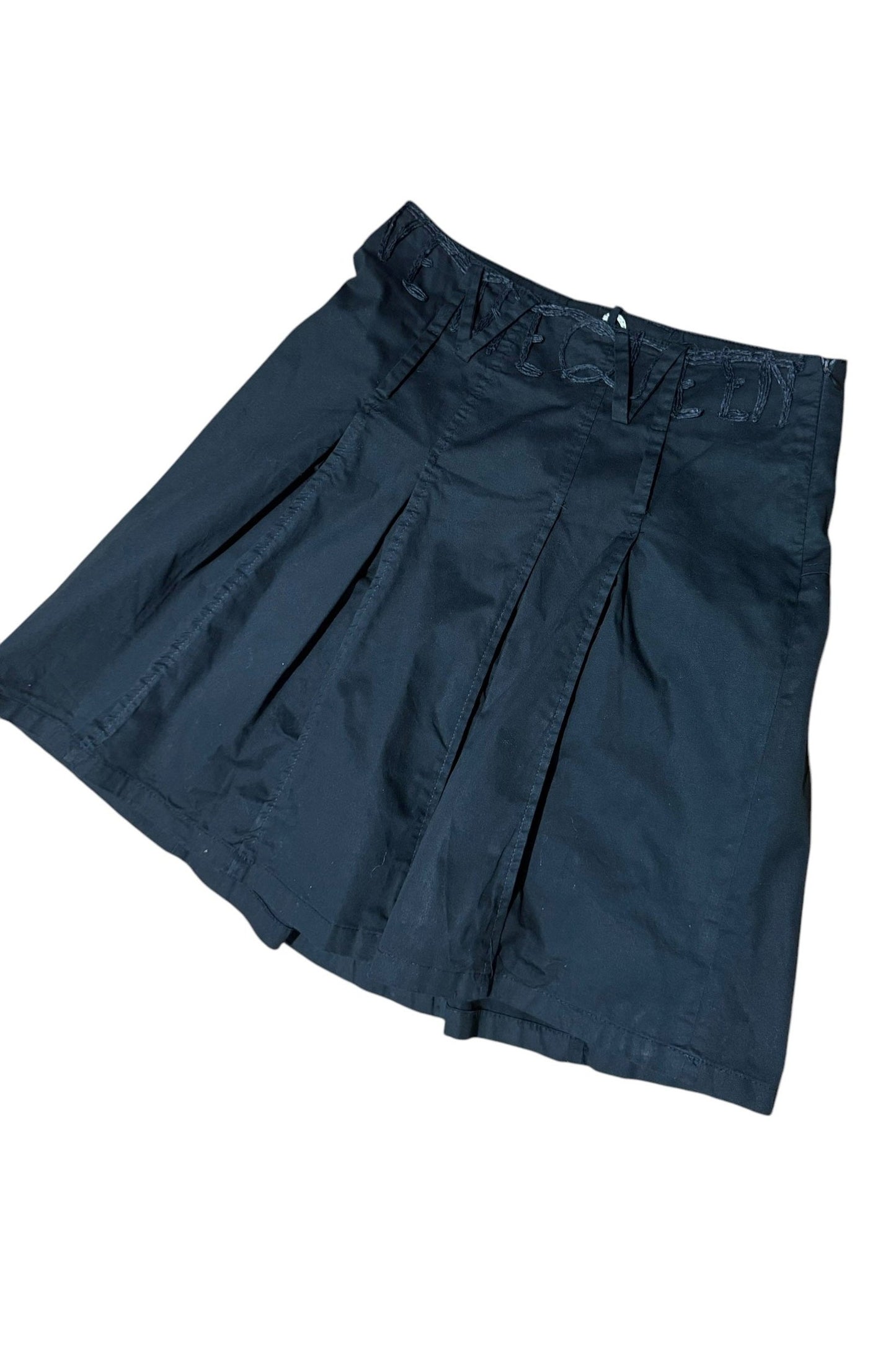 Save The Queen Black Embroidered Skirt