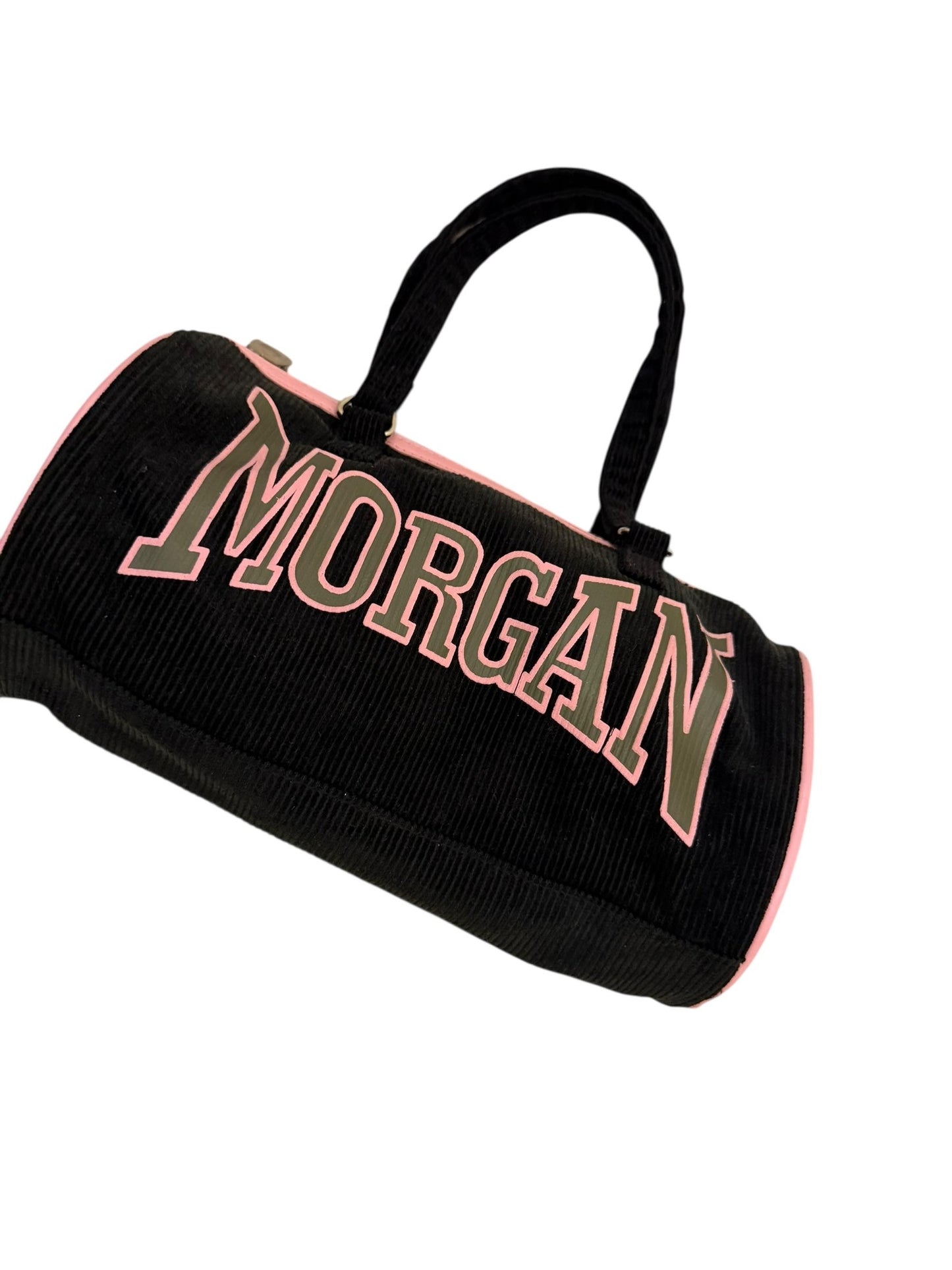 Morgan Y2K Barrel Spellout Bag