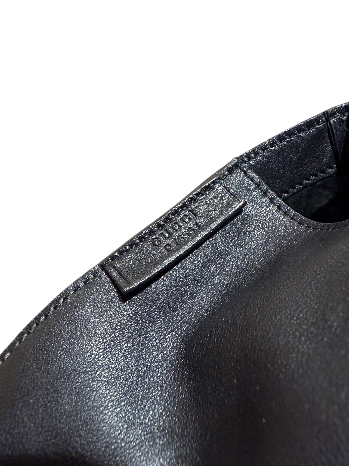 Gucci Black Leather Hobo Shoulder Bag