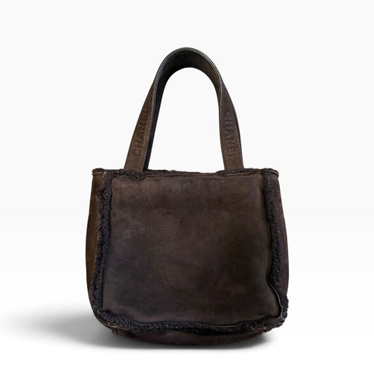 Chanel Mini Shearling Tote Bag