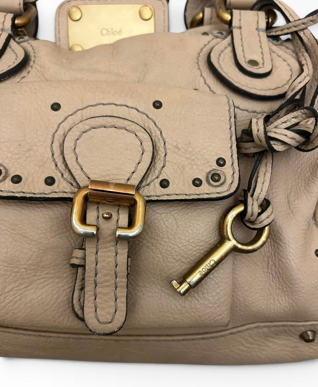 Chloe Paddington Studded Shoulder Bag