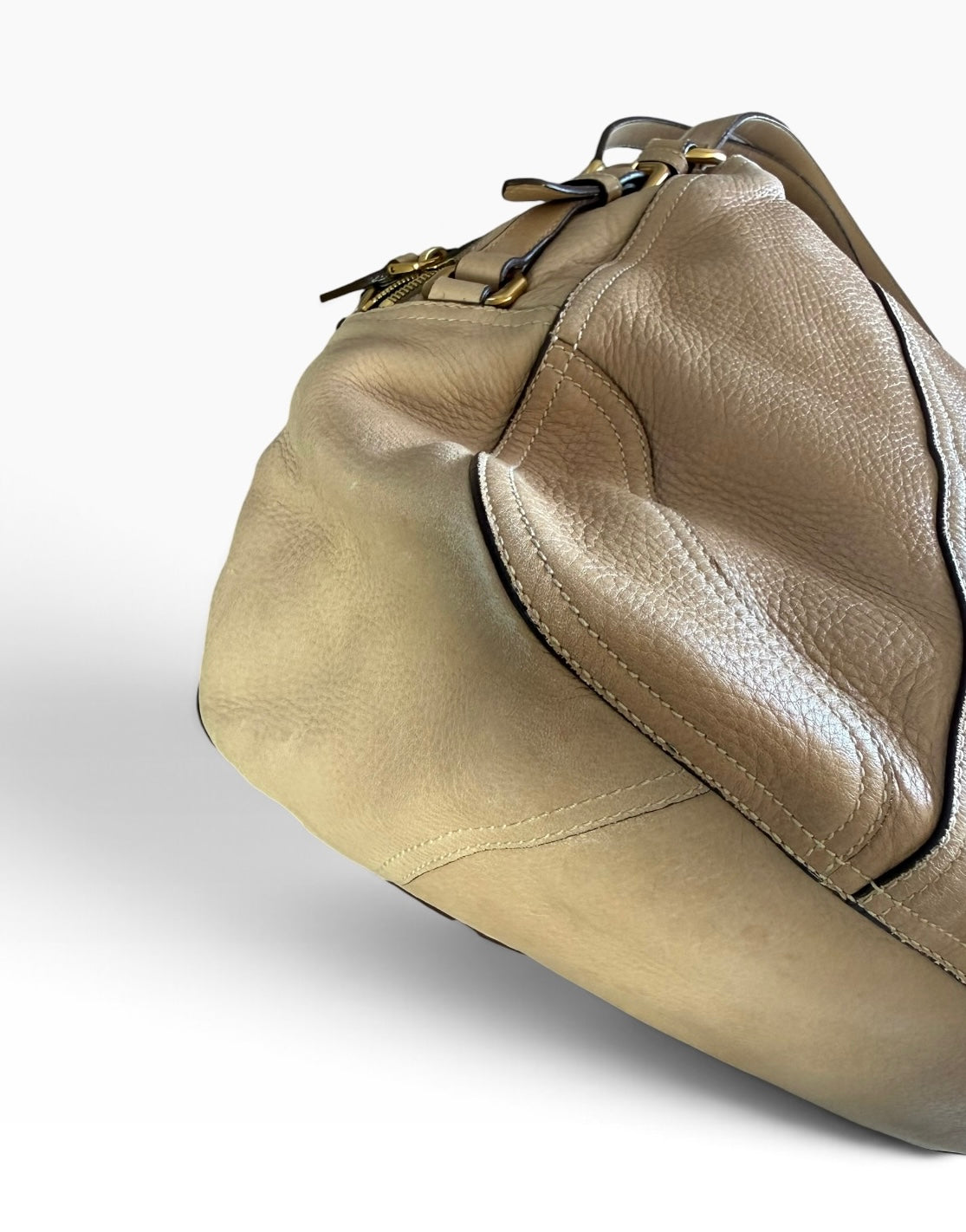 Prada Cervo Antik Deerskin Leather Shoulder Bag