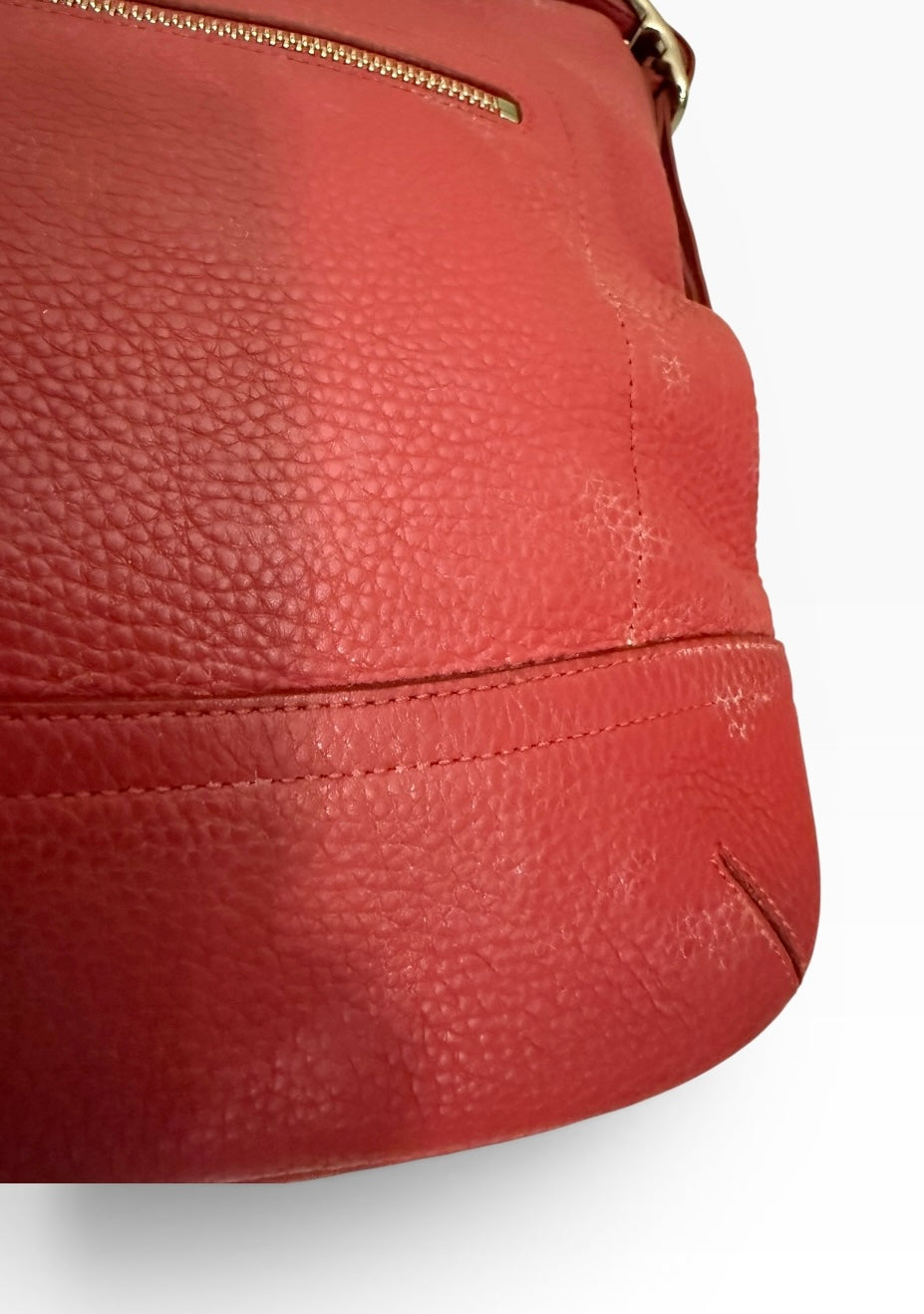 Coach Red Leather Hobo Shoulder Bag