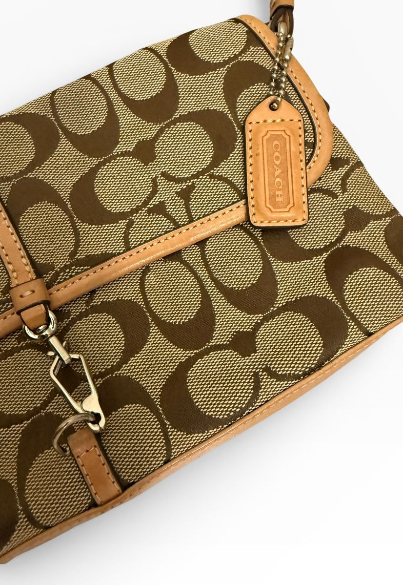Coach Signature Flap Shoulder Bag