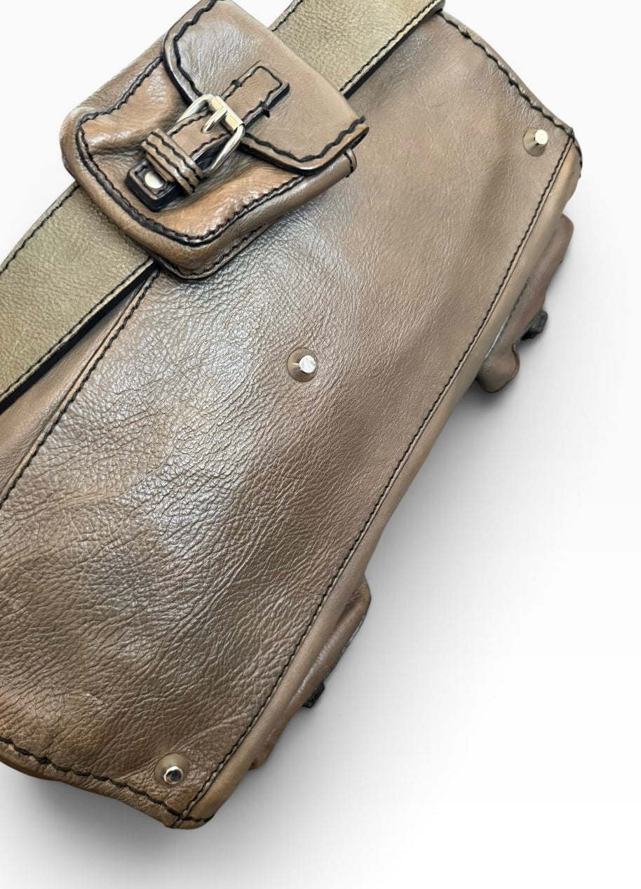Chloé Edith Leather Satchel Bag – Taupe