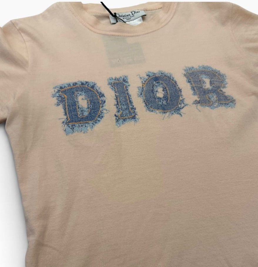 Vintage Christian Dior Denim Logo T-Shirt