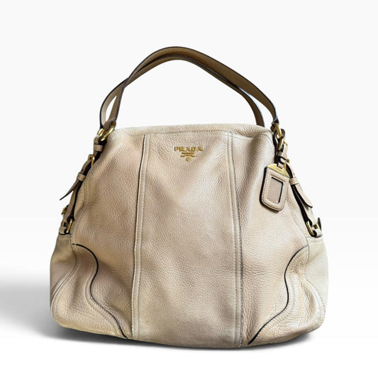 Prada Cervo Antik Deerskin Leather Shoulder Bag