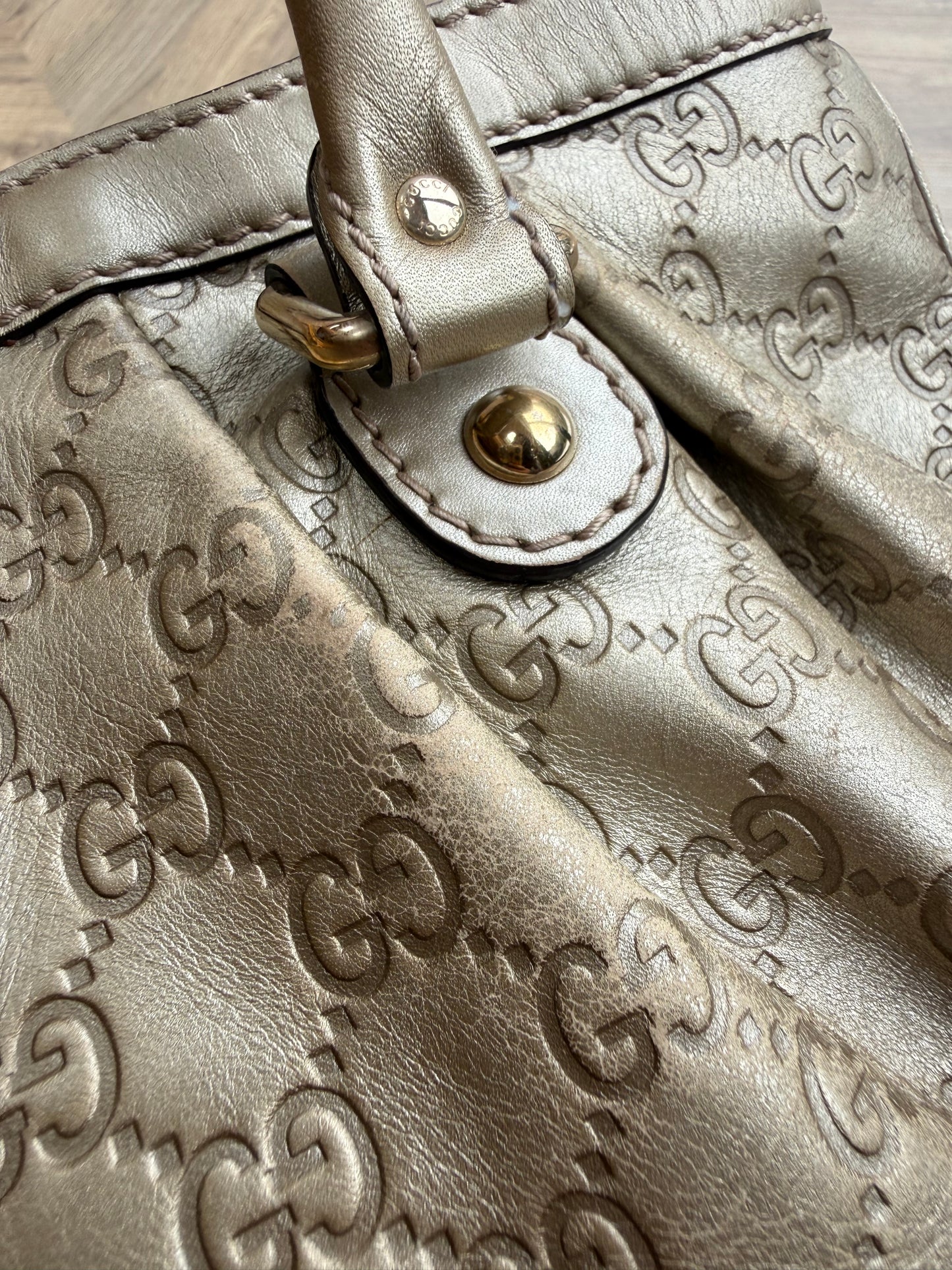Vintage Gucci Metallic Guccissima Sukey Shoulder Bag