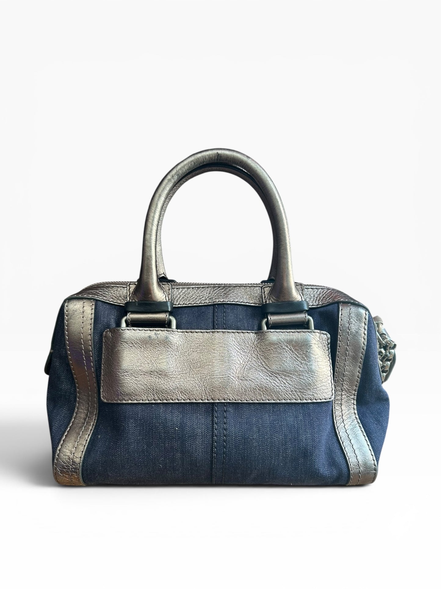 Chloe Denim Mini Boston