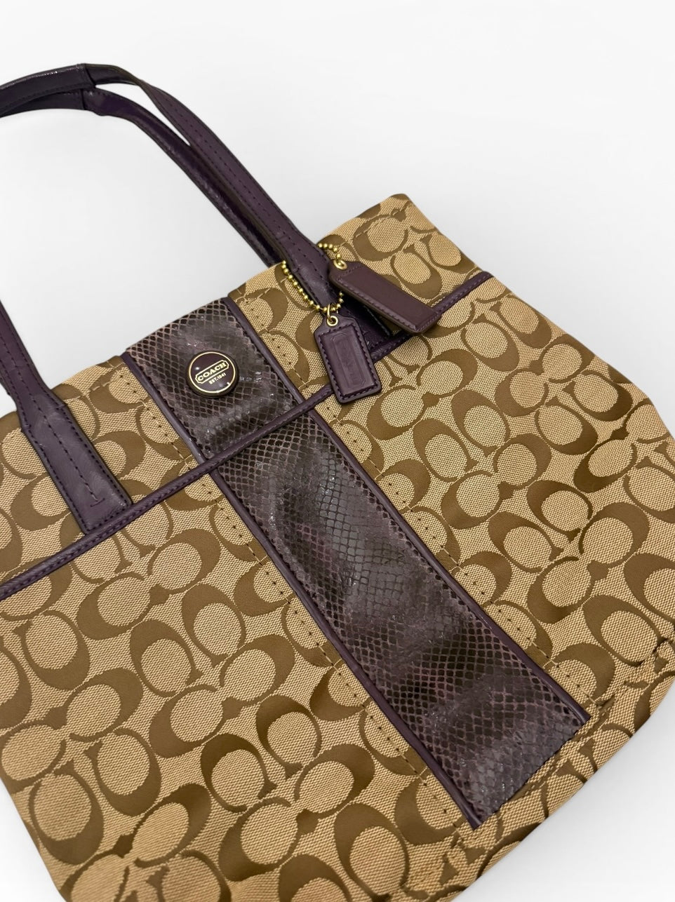 Coach Python Tote