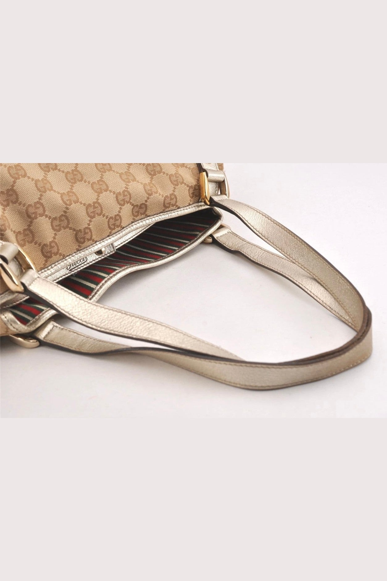 Gucci Abbey Leather & Canvas Shoulder Bag