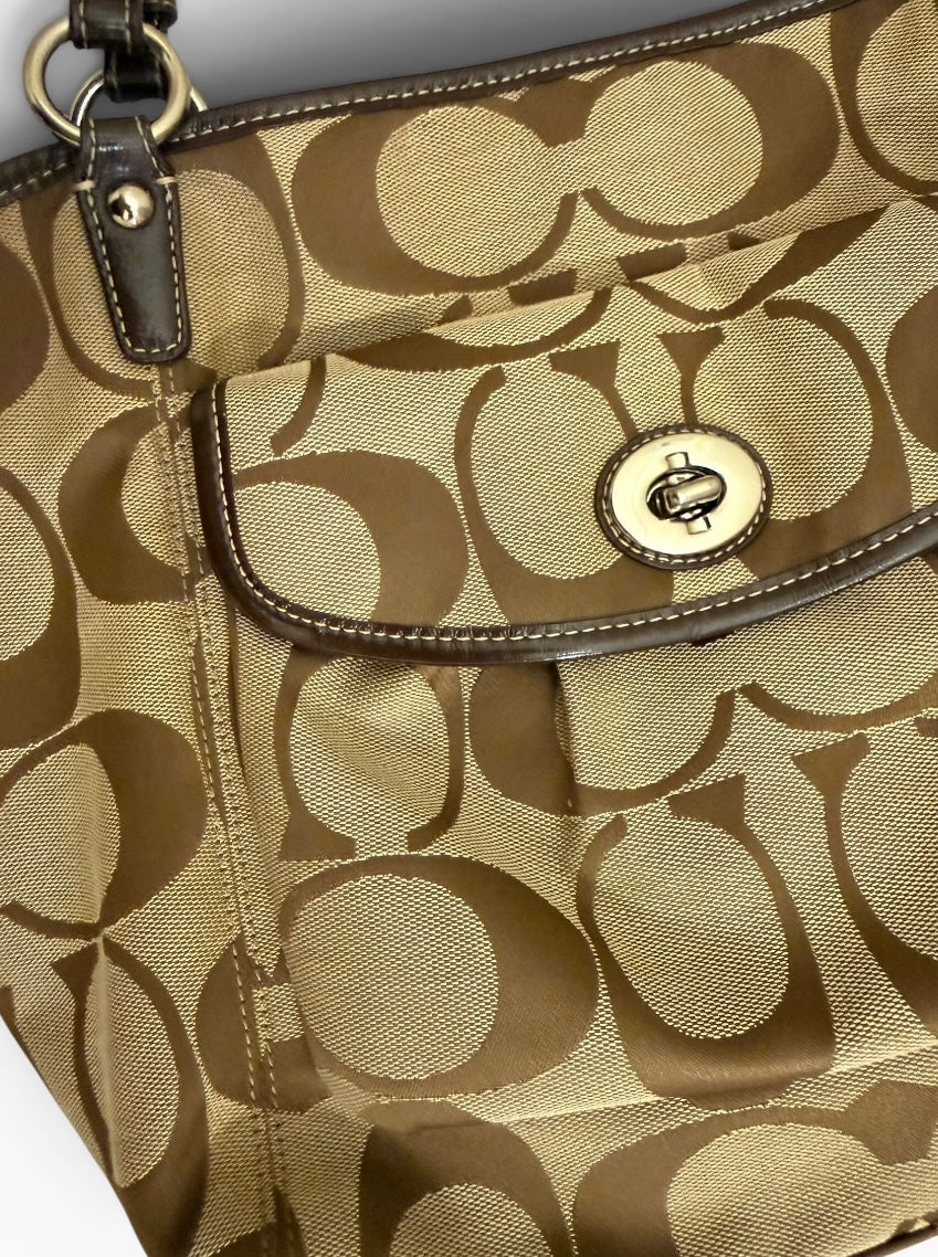 Coach Leah Signature Shoulder Bag