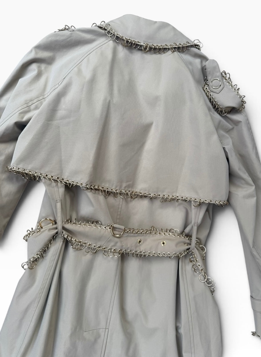 Burberry Chain-Embellished Trench Coat SS19