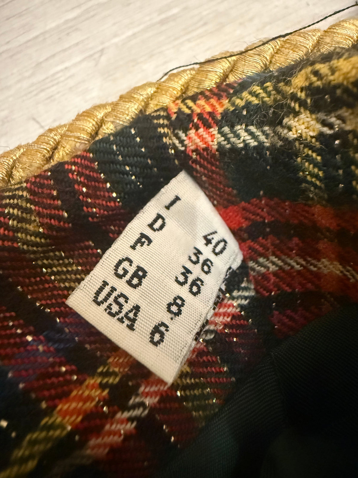 Vintage Moschino Couture Tartan Wool Jacket