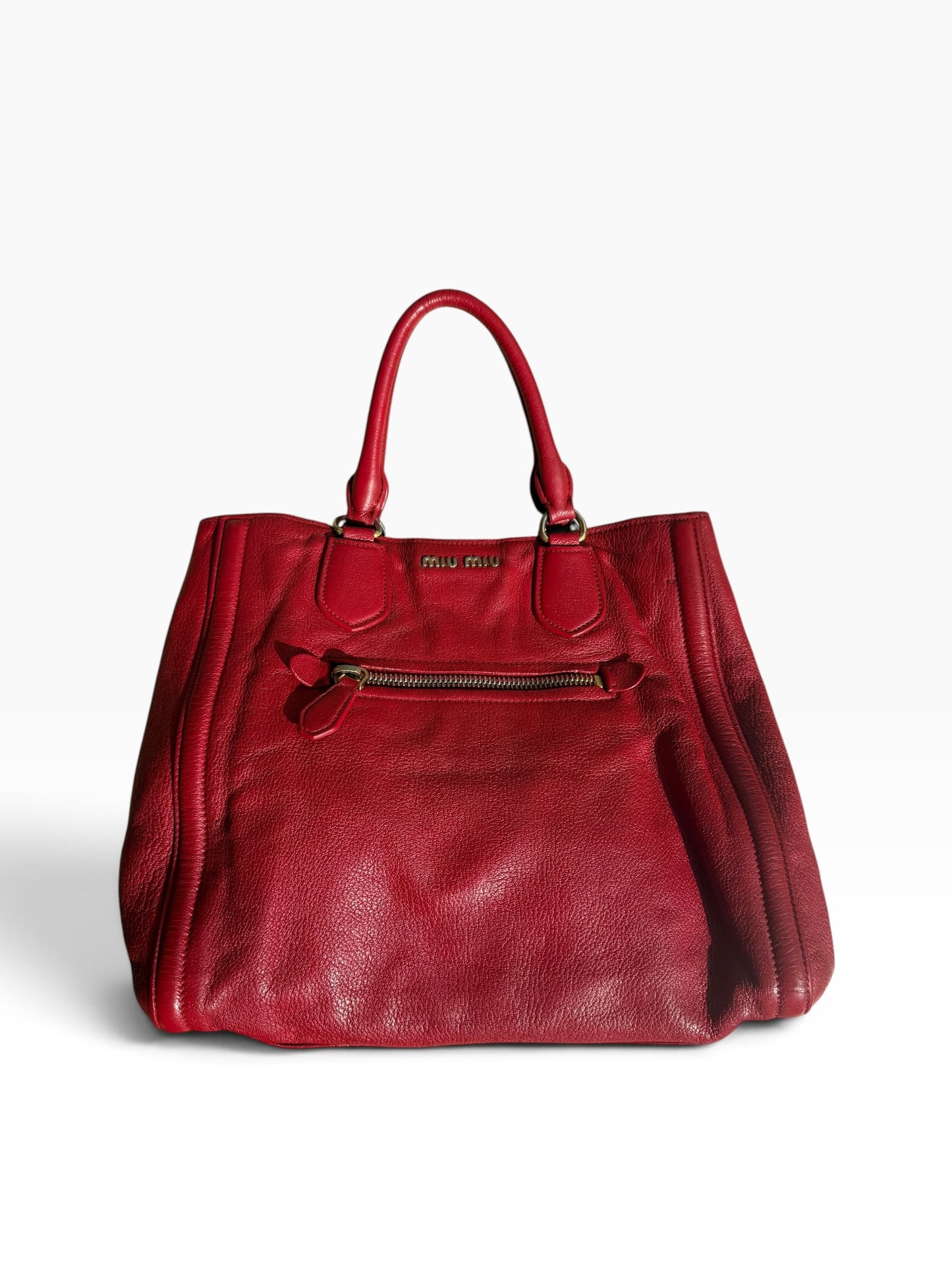 Miu Miu Vitello Shine Tote Bag