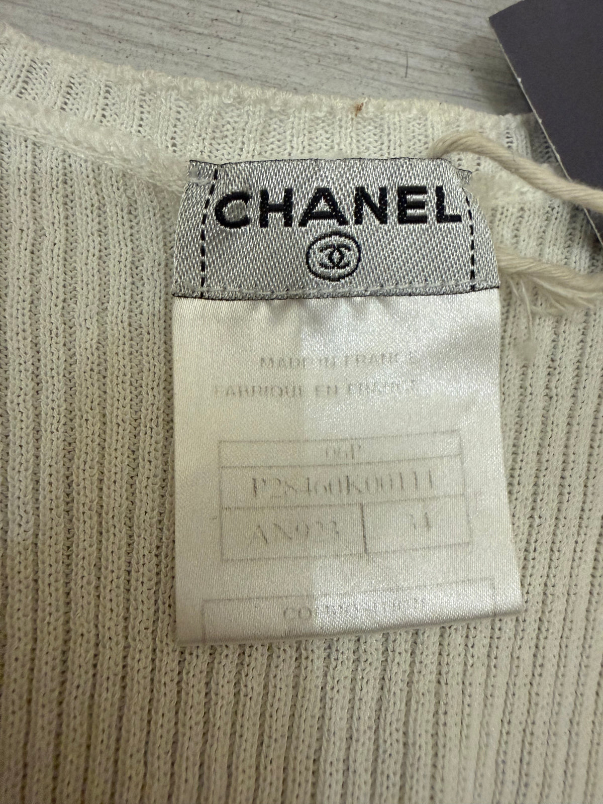 Chanel Spring 2008 Black & Ivory Layered Knit Dress