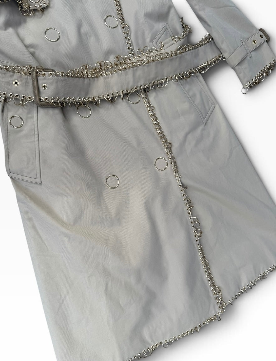Burberry Chain-Embellished Trench Coat SS19
