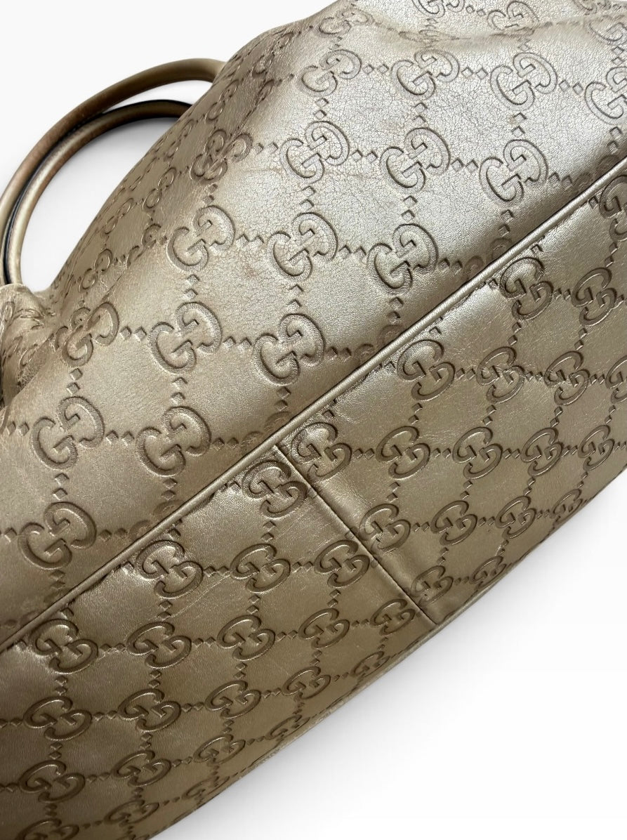 Vintage Gucci Metallic Guccissima Sukey Shoulder Bag