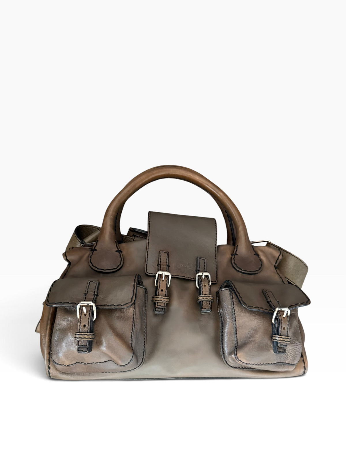 Chloé Edith Leather Satchel Bag – Taupe