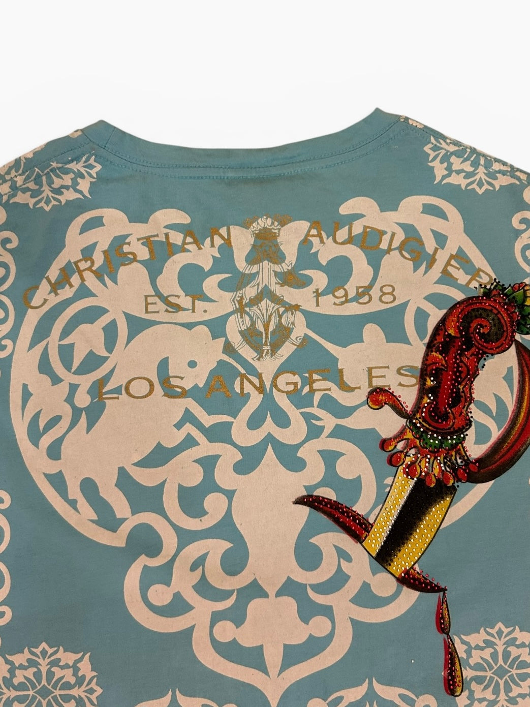 Christian Audigier Diamanté T Shirt