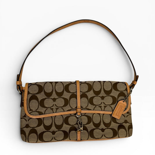Coach Signature Flap Shoulder Bag