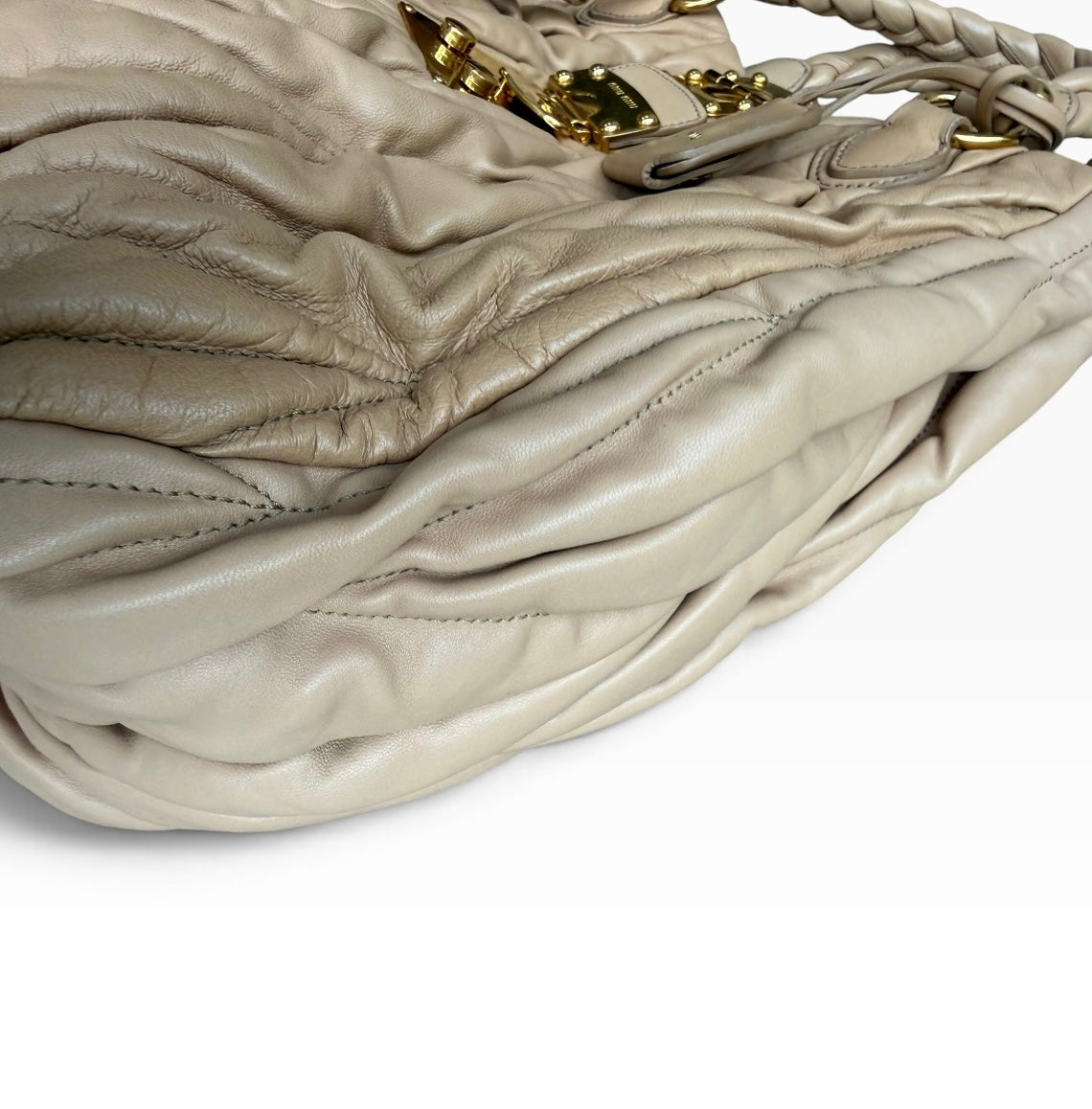 Miu Miu Coffer Matelassé Leather Bag