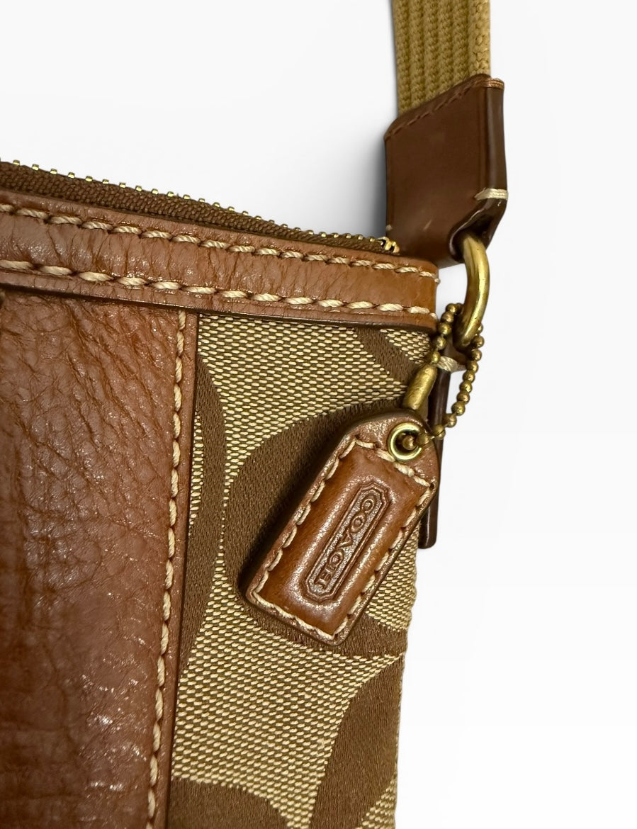 Coach Signature Stripe Swingpack Crossbody Bag